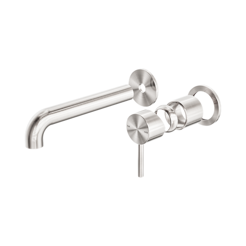 Zen Ss316L Wall Basin/Bath Mixer Separate Back Plate 185Mm Spout Trim Kits Only