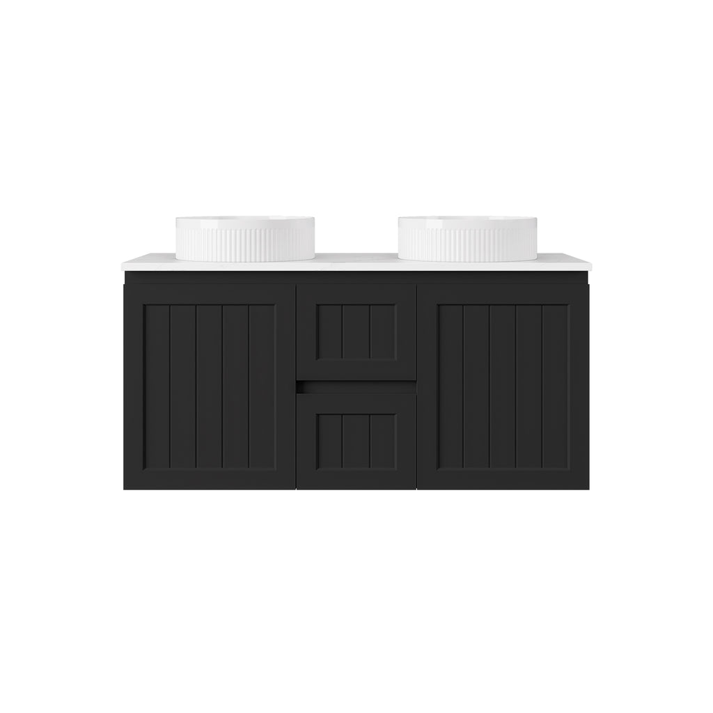 Archill Federation Wall Hung Matte Black PVC Cabinet LK-FA124DW-MB