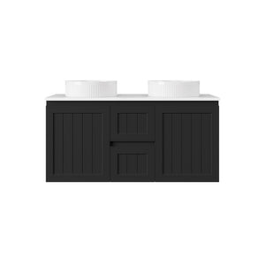 Archill Federation Wall Hung Matte Black PVC Cabinet LK-FA124DW-MB
