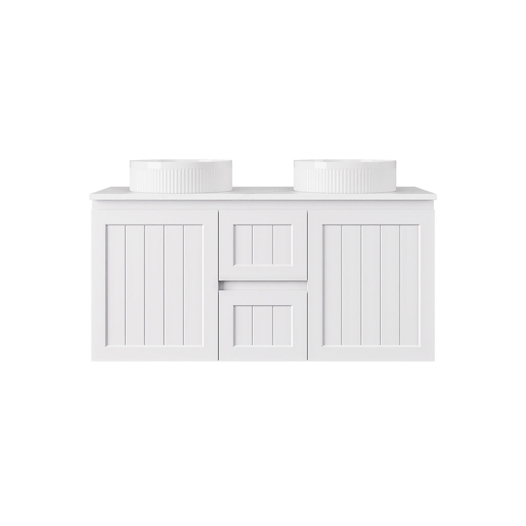 Archill Federation Wall Hung Matte White PVC Cabinet LK-FA124DW-MW