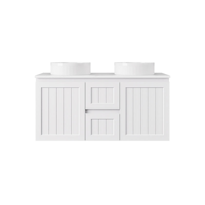 Archill Federation Wall Hung Matte White PVC Cabinet LK-FA124DW-MW