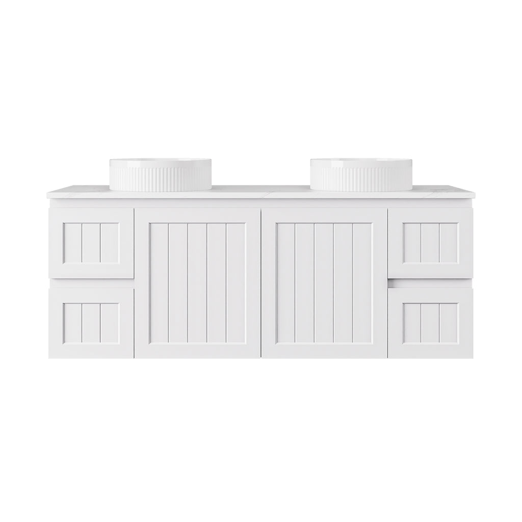 Archill Federation Wall Hung Matte White PVC Cabinet LK-FA154W-MW