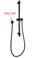 Round Gun Metal Grey ABS Toilet Bidet Spray Kit with Stainless Steel Hose