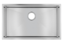 (C-390 Gold)Round Corner Stainless Steel Brushed Brass PVD Coating Single Bowl Kitchen Sink(with Bottom Tray) 390*450*215mm
