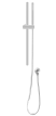 Square Gun Metal Grey Brass Toilet Bidet Spray Kit with Stainless Steel Hose