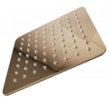 Round Brushed Brass Shower Rail with Handheld Shower(Stainless Steel Hose)