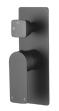 Round Gun Metal Grey Bathtub/Basin Swivel Wall Spout