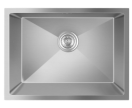 (C-440 Black)Round Corner Stainless Steel Gun Metal Grey PVD Coating Single Bowl Kitchen Sink(with Bottom Tray) 440*440*205mm