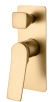 RUSHY Series Brushed Brass Double Towel Rail 600mm