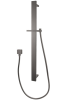 Round Brushed Brass Stainless Steel Rail with Handheld Shower,Fixed Wall Connector Set