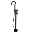 Square Brushed Brass Ceiling Shower Arm 200mm