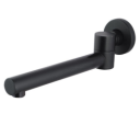 Square Black Shower Rail without Handheld Shower(Staineless Steel Hose)