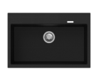 Black Carysil New Beethoven D150 Granite 1 and 1/4 Bowl with Drain Board Stone Kitchen Sink 1000*500mm