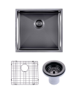 RUSHY Series Square Brushed Gun Metal Grey Wall Mixer with Spout(color up)(extension part)