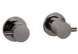 Square Brushed Nickel Shower Station without Shower Head and Handheld Shower(PVC Hose)