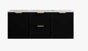 Madura Federation Wall Hung Cabinet Matte Black LK-FM1221W-MB