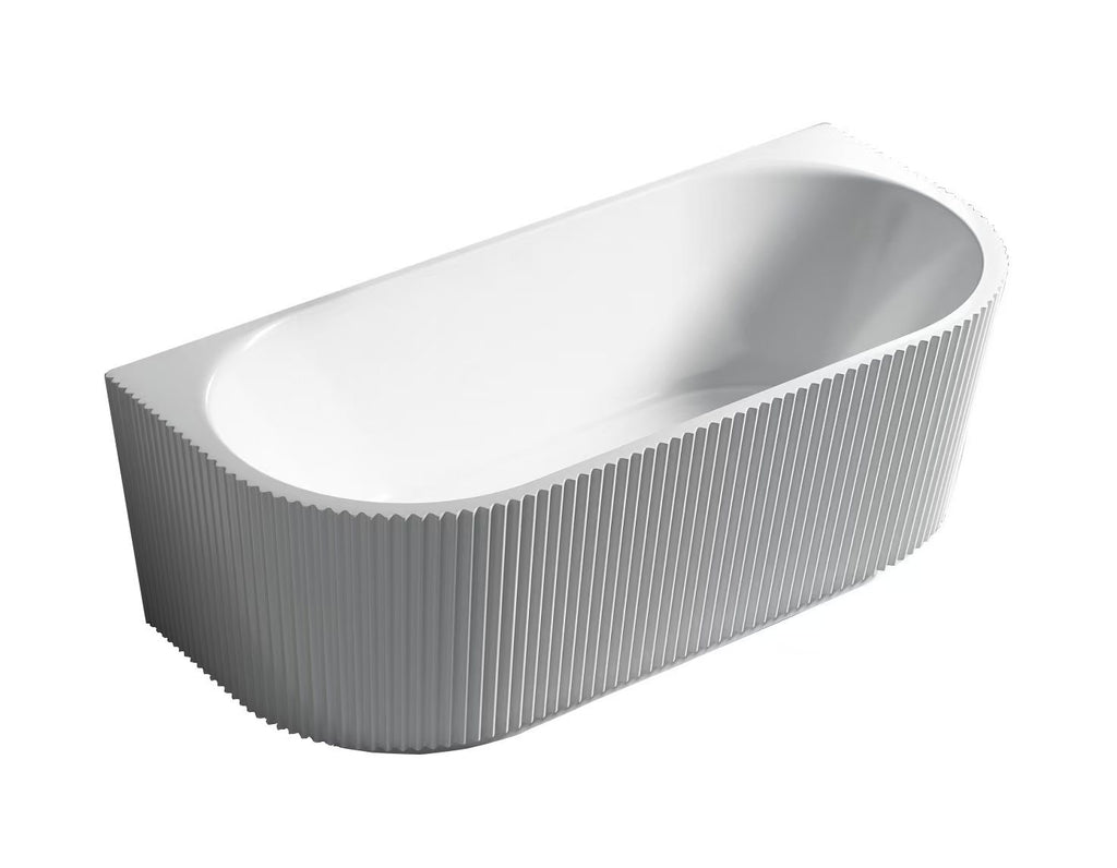 BINGIE Fluted Skirt Back to Wall Bath LK-FBG1700LK-FBG1700MW