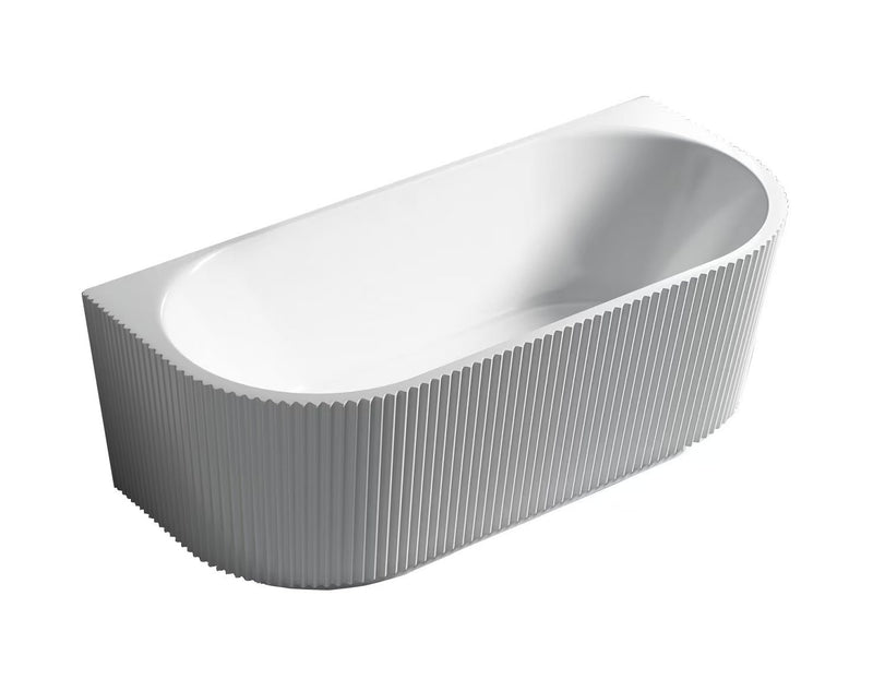 BINGIE Fluted Skirt Back to Wall Bath LK-FBG1700LK-FBG1700MW