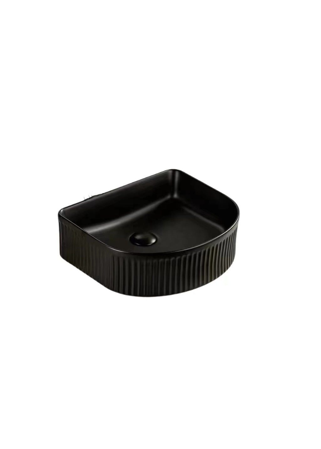Arco Flueted Fine Ceramic Above Counter Basin LK-AFA400LK-AFA400-MB