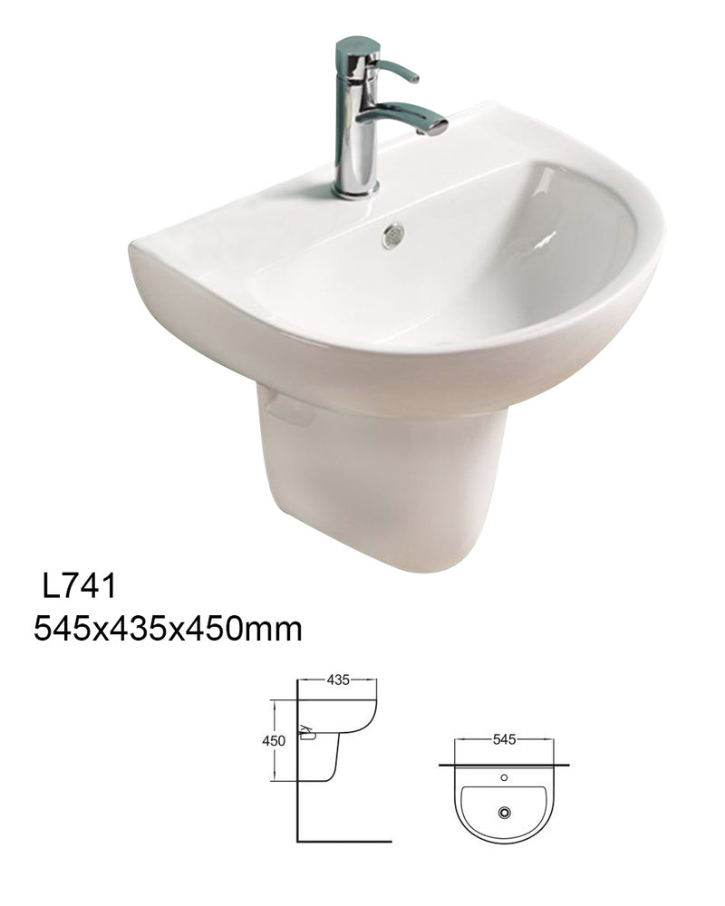 Carrida Fine Ceramic Wall Hung Care Basin LK-CAW540B