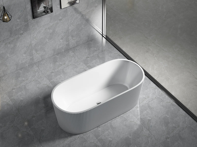 Agena Fluted Acrylic Free-Standing Bath LK-FALK-FA1705MW