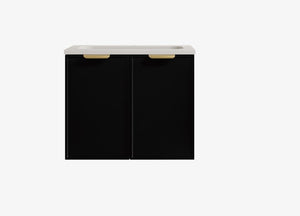 Madura Federation Wall Hung Cabinet Matte Black LK-FM64W-MB