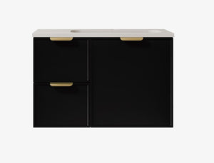Madura Federation Wall Hung Cabinet Matte Black LK-FM74LW-MB