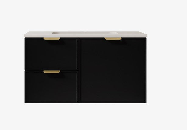 Madura Federation Wall Hung Cabinet Matte Black LK-FM94LW-MB