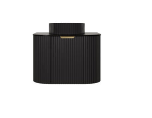 Agena Modern Fluted Cabinet Matte Black LK-MA600W-MB