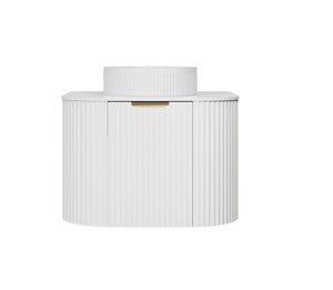 Agena Modern Fluted Cabinet Matte White LK-MA600W-MW