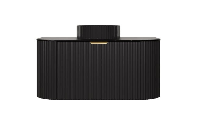 Agena Modern Fluted Cabinet Matte Black LK-MA900W-MB