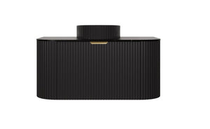 Agena Modern Fluted Cabinet Matte Black LK-MA900W-MB
