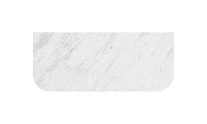 Carrara White Marble Stone Top - CurveLK-MCARW125CV