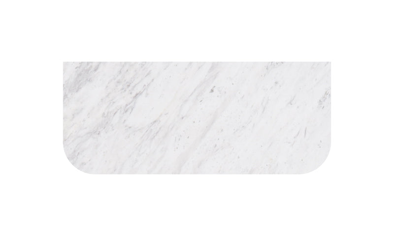 Carrara White Marble Stone Top - CurveLK-MCARW125CV
