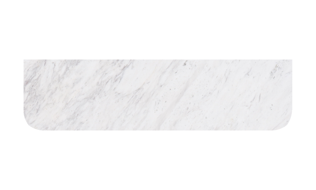 Carrara White Marble Stone Top - CurveLK-MCARW155CV