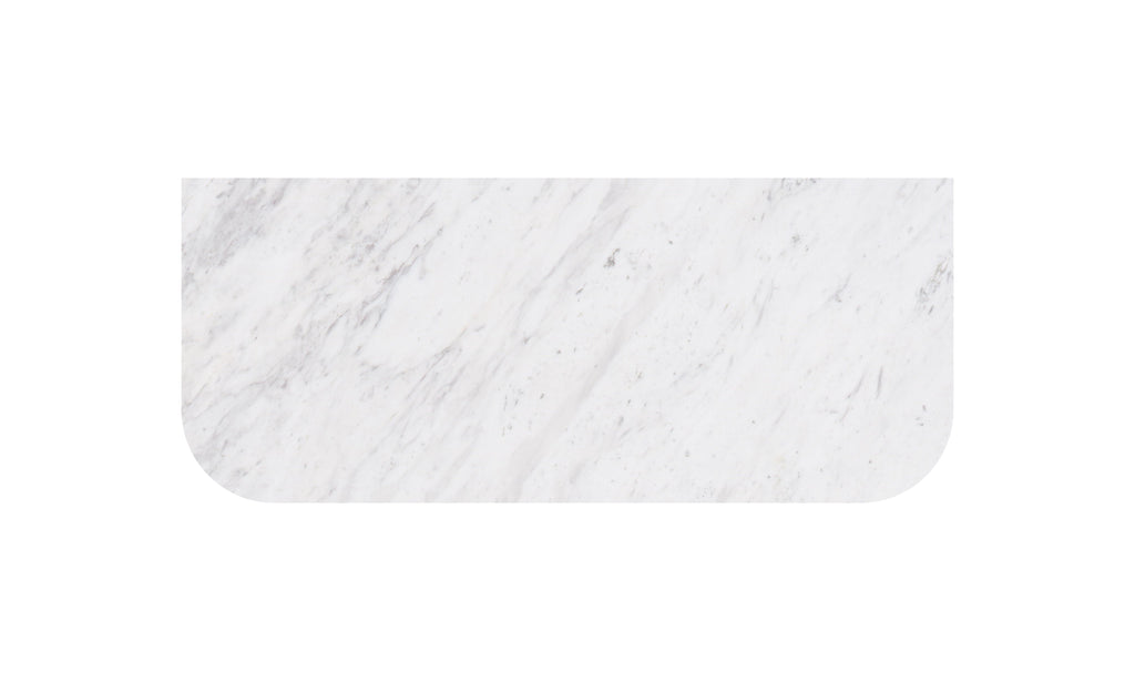 Carrara White Marble Stone Top - CurveLK-MCARW75CV