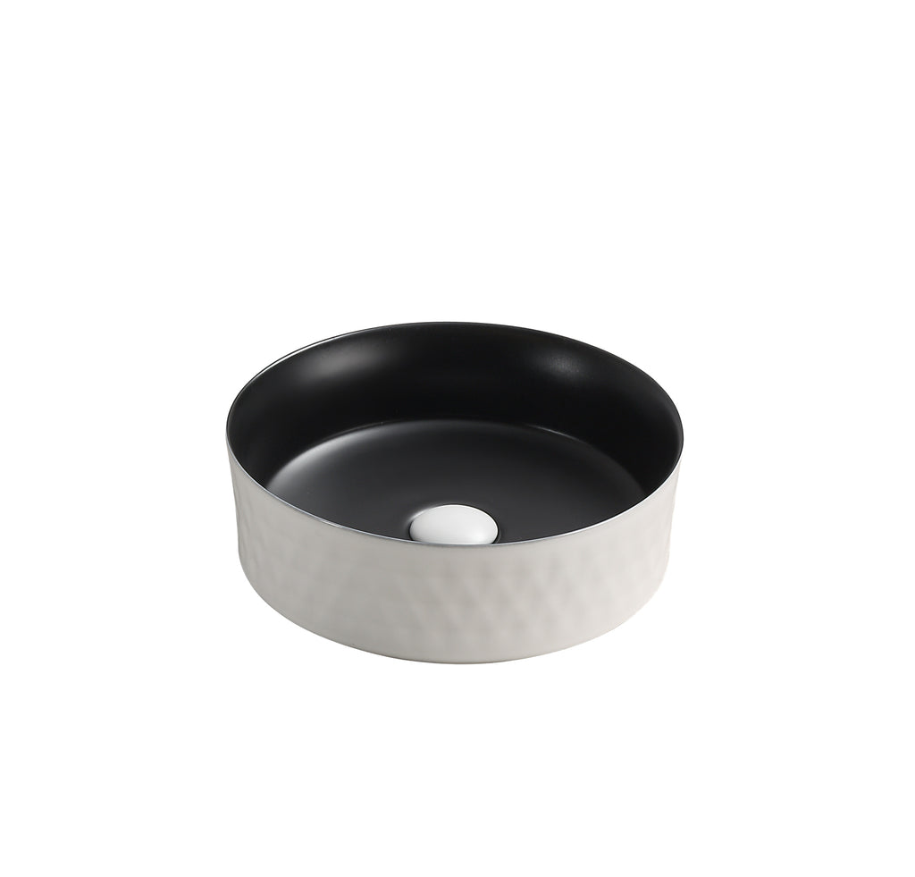 Ollia Diamond  Fine Ceramic Above Counter Basin LK-ODA360LK-ODA360-MWB