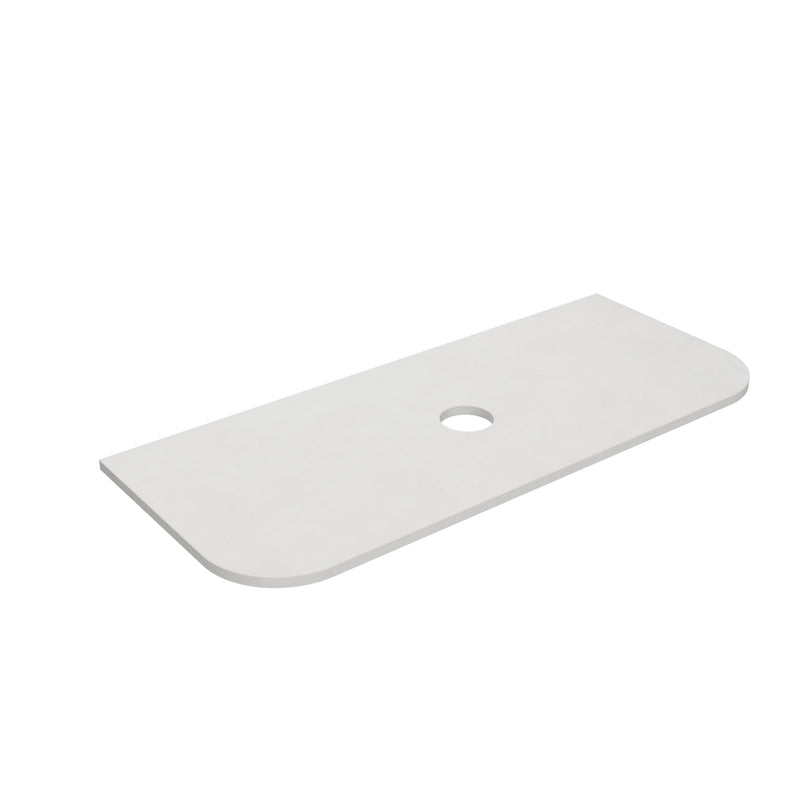 Blanco White (WG034) Zero Silica Engineer Stone Top - CurveLK-QBW125CV-UTH