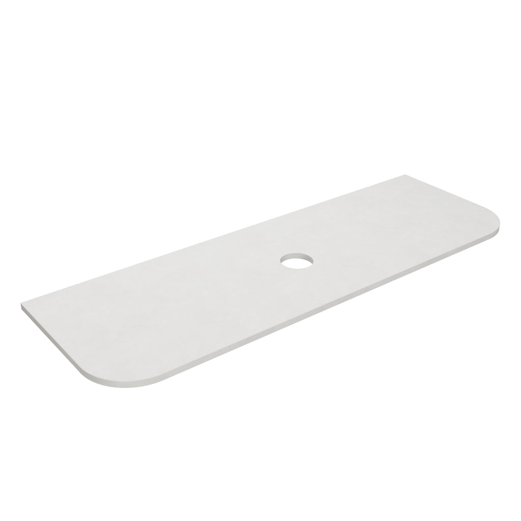 Blanco White (WG034) Zero Silica Engineer Stone Top - CurveLK-QBW155CV-UTH