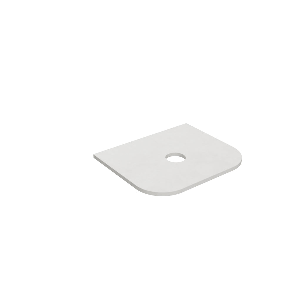 Blanco White (WG034) Zero Silica Engineer Stone Top - CurveLK-QBW65CV-UTH