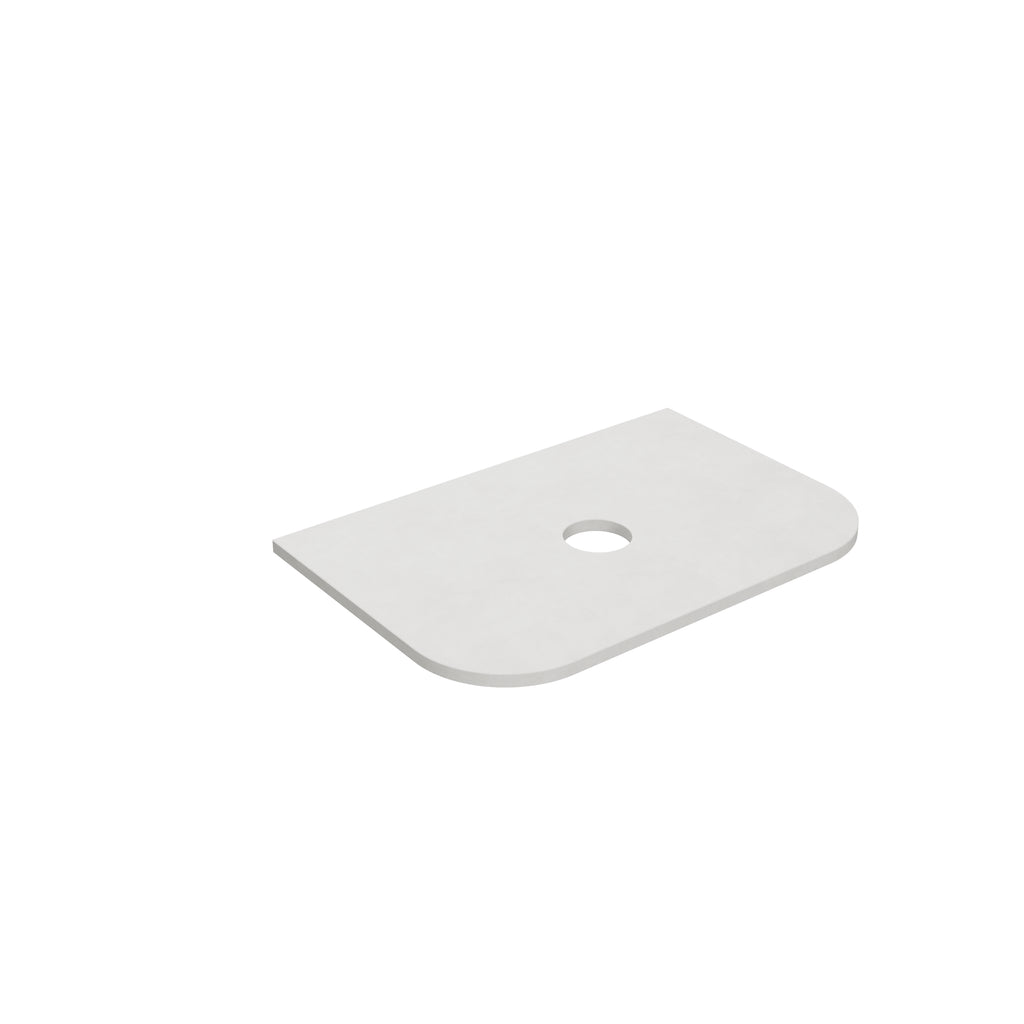 Blanco White (WG034) Zero Silica Engineer Stone Top - CurveLK-QBW75CV-UTH