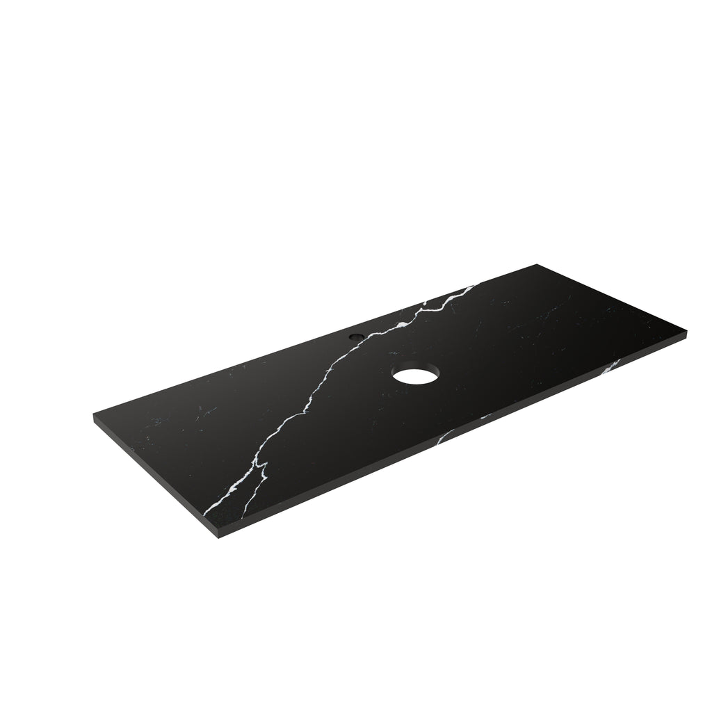 Calacatta Night (WG485) Zero Silica Engineer Stone TopLK-QCN124-UTH