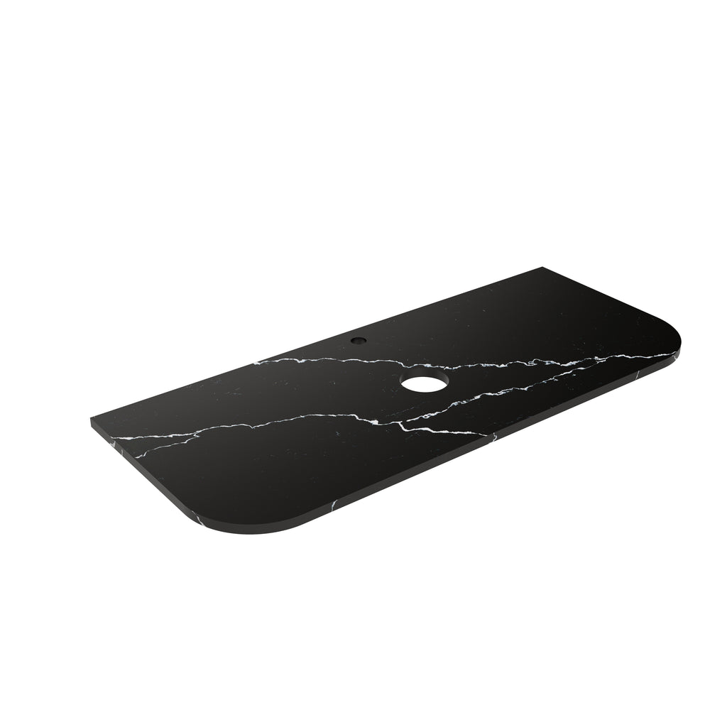 Calacatta Night (WG485) Zero Silica Engineer Stone Top - CurveLK-QCN125CV-UTH
