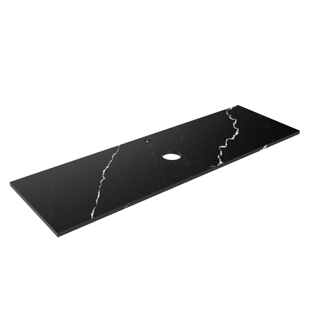 Calacatta Night (WG485) Zero Silica Engineer Stone TopLK-QCN154-UTH