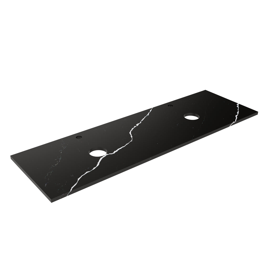 Calacatta Night (WG485) Zero Silica Engineer Stone TopLK-QCN154D-UTH