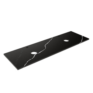 Calacatta Night (WG485) Zero Silica Engineer Stone TopLK-QCN154D-UTH