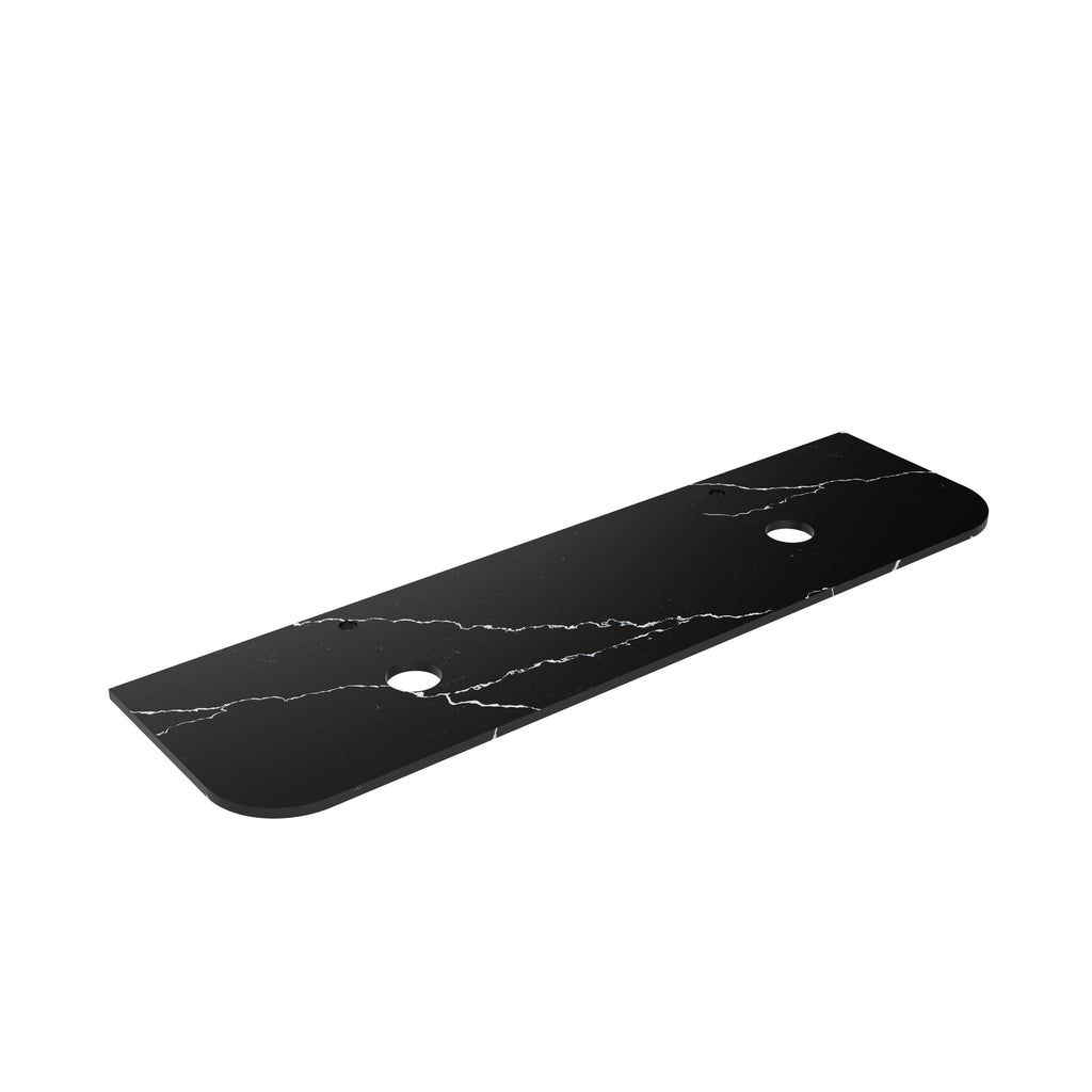 Calacatta Night (WG485) Zero Silica Engineer Stone Top - CurveLK-QCN185CVD-UTH