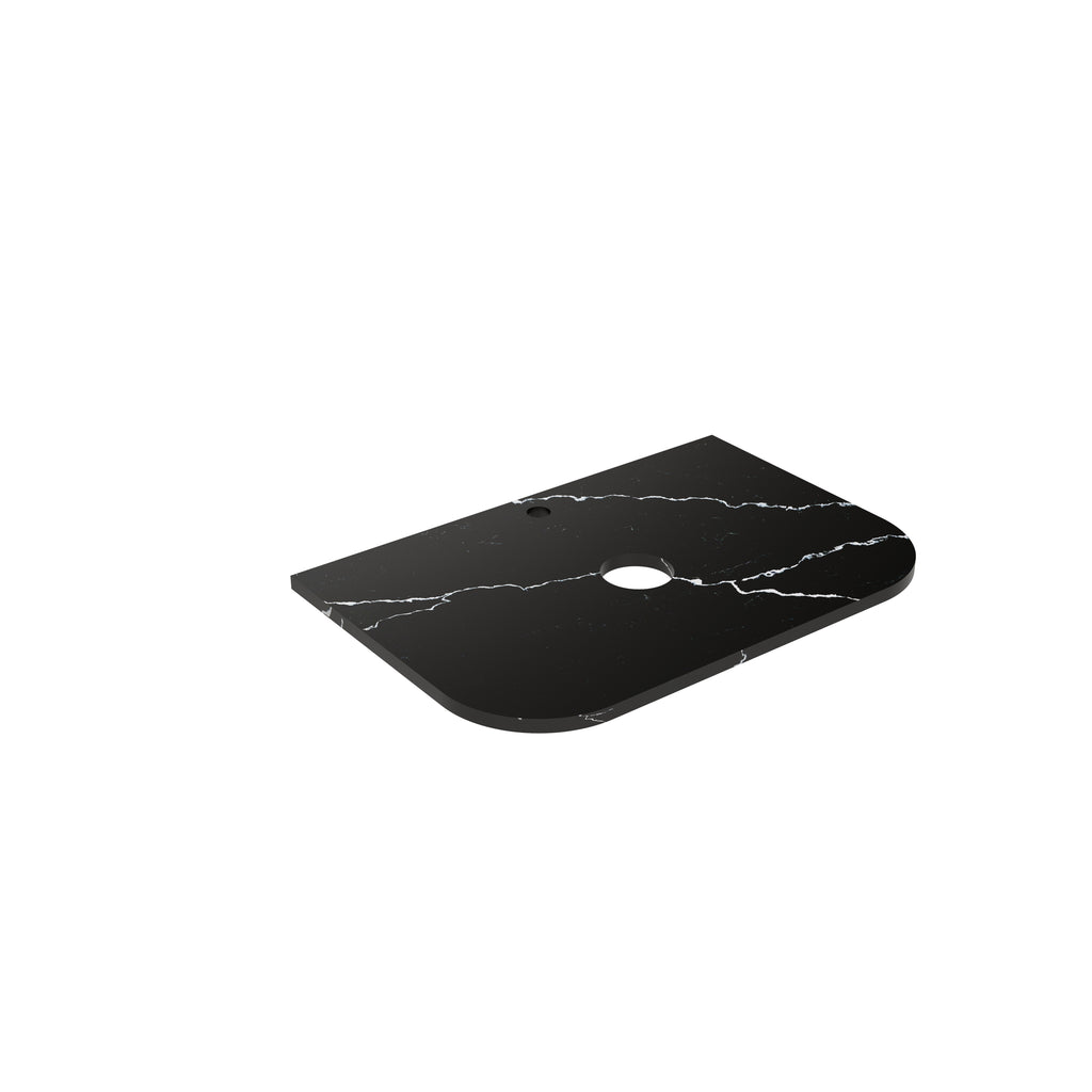Calacatta Night (WG485) Zero Silica Engineer Stone Top - CurveLK-QCN75CV-UTH