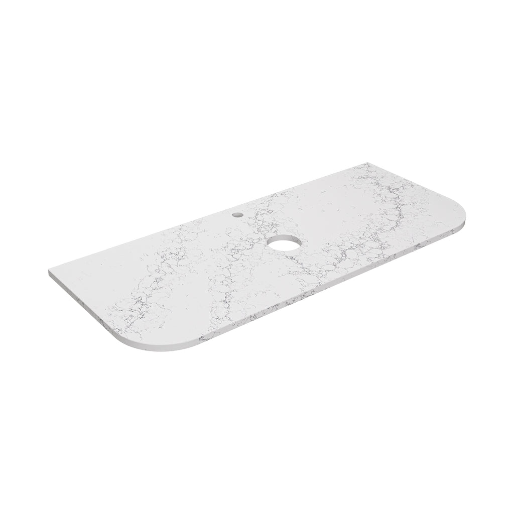 Calacatta White (WG486) Zero Silica Engineer Stone Top - CurveLK-QCW125CV-UTH