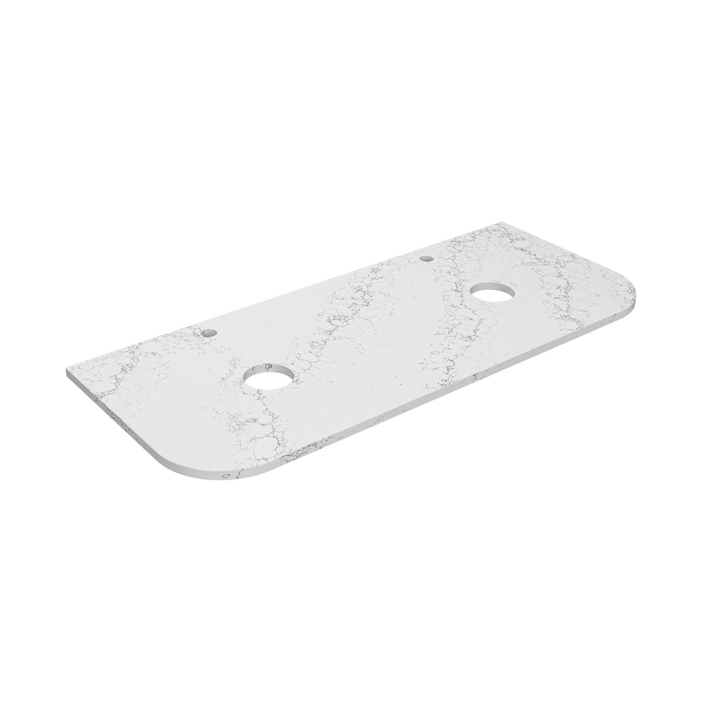 Calacatta White (WG486) Zero Silica Engineer Stone Top - CurveLK-QCW125CVD-UTH